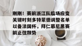 官方入口-刚刚！赛前浙江队临场应变关键时刻多特蒙德调整名单以备法国杯，拜仁慕尼黑赛前止住颓势的简单介绍